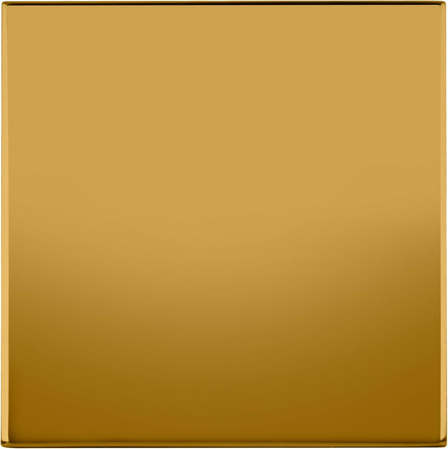 C.R. LAURENCE SGCU1BR CRL Brass Square Style Notch-in-Glass Fixed Panel U-Clamp