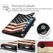 Fintie Folio Case for Amazon Fire HD 8 (Previous Generation - 6th) 2016 Release - Slim Fit Premium Vegan Leather Standing Protective Cover with Auto Wake/Sleep, US Flag