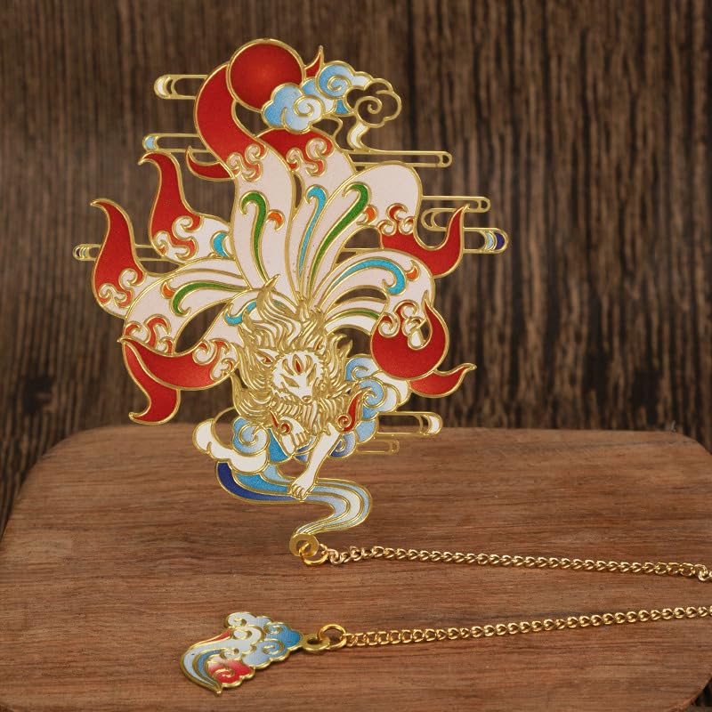 Chinese Metal Bookmarks With Tassel, Vintage Bookmark Unique Classical Ancient Chinese Hairpin Bookmark With Handmade Silky Tassel For Book Lovers Unique Gift