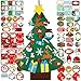 Produktbild Sayala 3.2ft DIY Filz Weihnachtsbaum mit 86 Stücke Weihnachten Etikett Tag Aufkleber Dekor Für Kinder Weihnachten Geschenk Home Tür Wand Dekoration