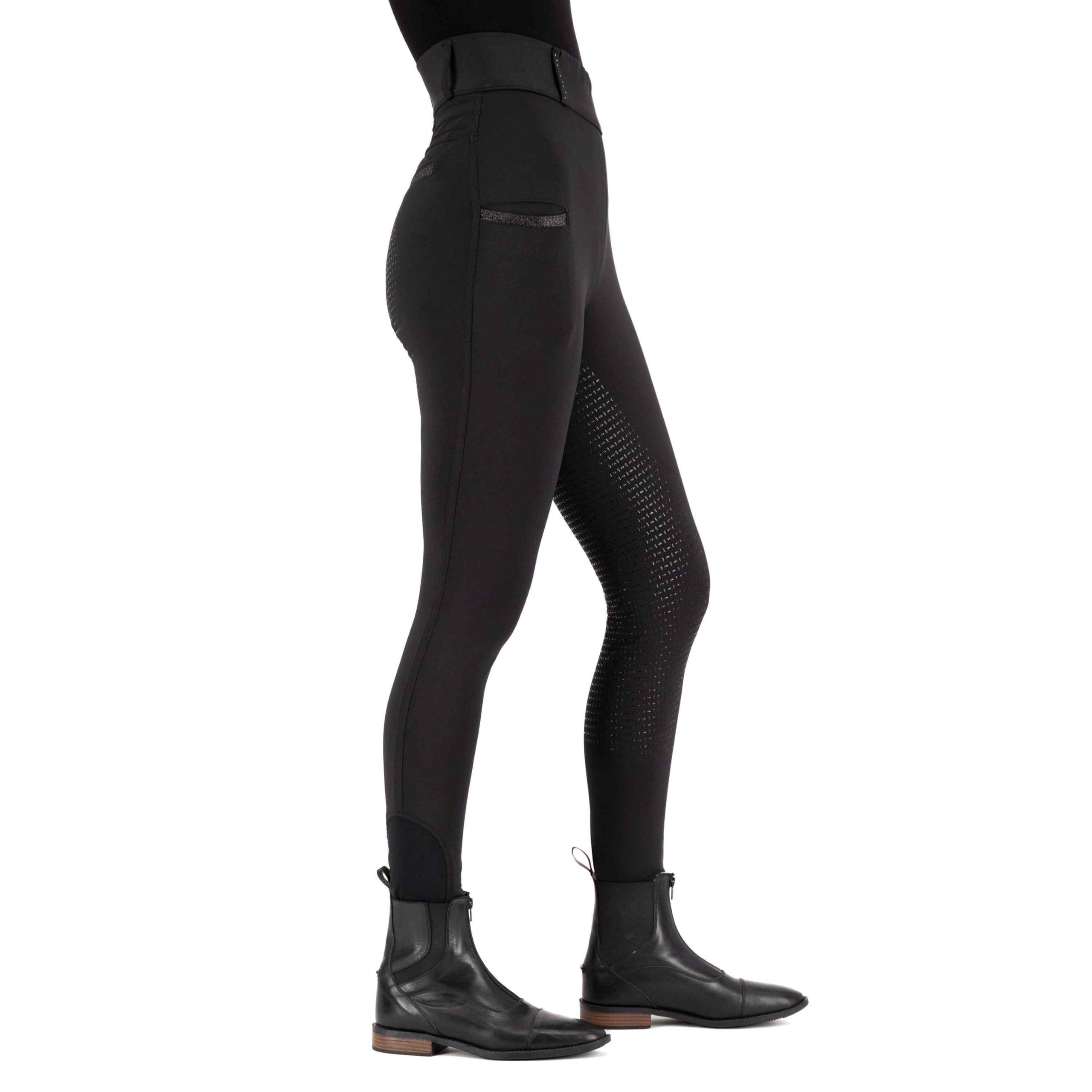 Imperial Riding Reitlegging IRH Comfi Sparks, Legging da Equitazione da Donna con Inserto in Silicone, Elasticizzato in 4 direzioni, Vita Alta e Tasca per Cellulare