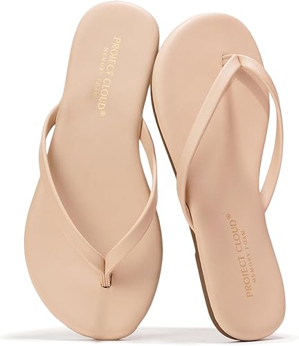 Project Cloud Kids Sandals For Girls Footwear with Memory Foam Insole Kids Flip Flops - Lightweight & Slip Resistant Girls Sandals Summer Beach Essentials (Little Foundations)
