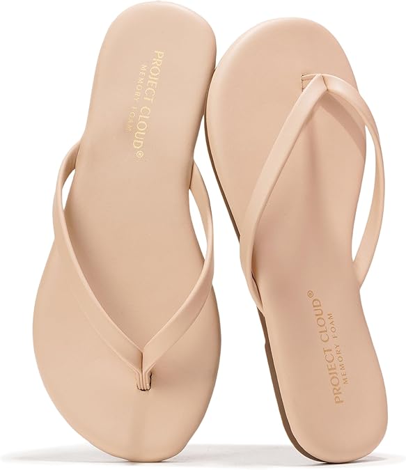 Project Cloud Kids Sandals For Girls Footwear with Memory Foam Insole Kids Flip Flops - Lightweight & Slip Resistant Girls Sandals Summer Beach Essentials (Little Foundations)