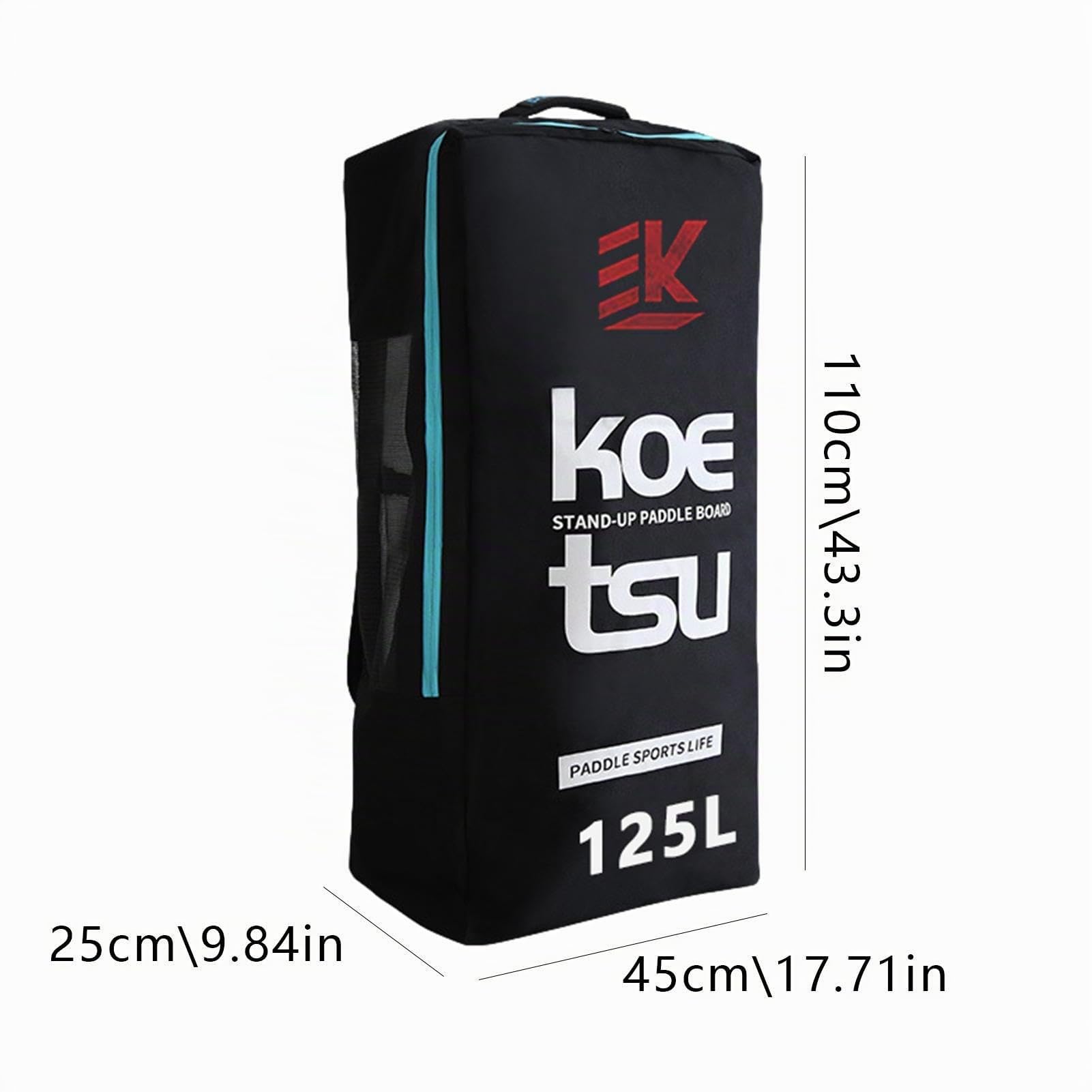 Sac Étanche pour Planche À Pagaie, 125L Sac À Dos Étanche pour Kayak Rafting, Sac À Dos De Voyage pour Paddle Gonflable, en Mousse pour Stand Up Paddle Gonflable