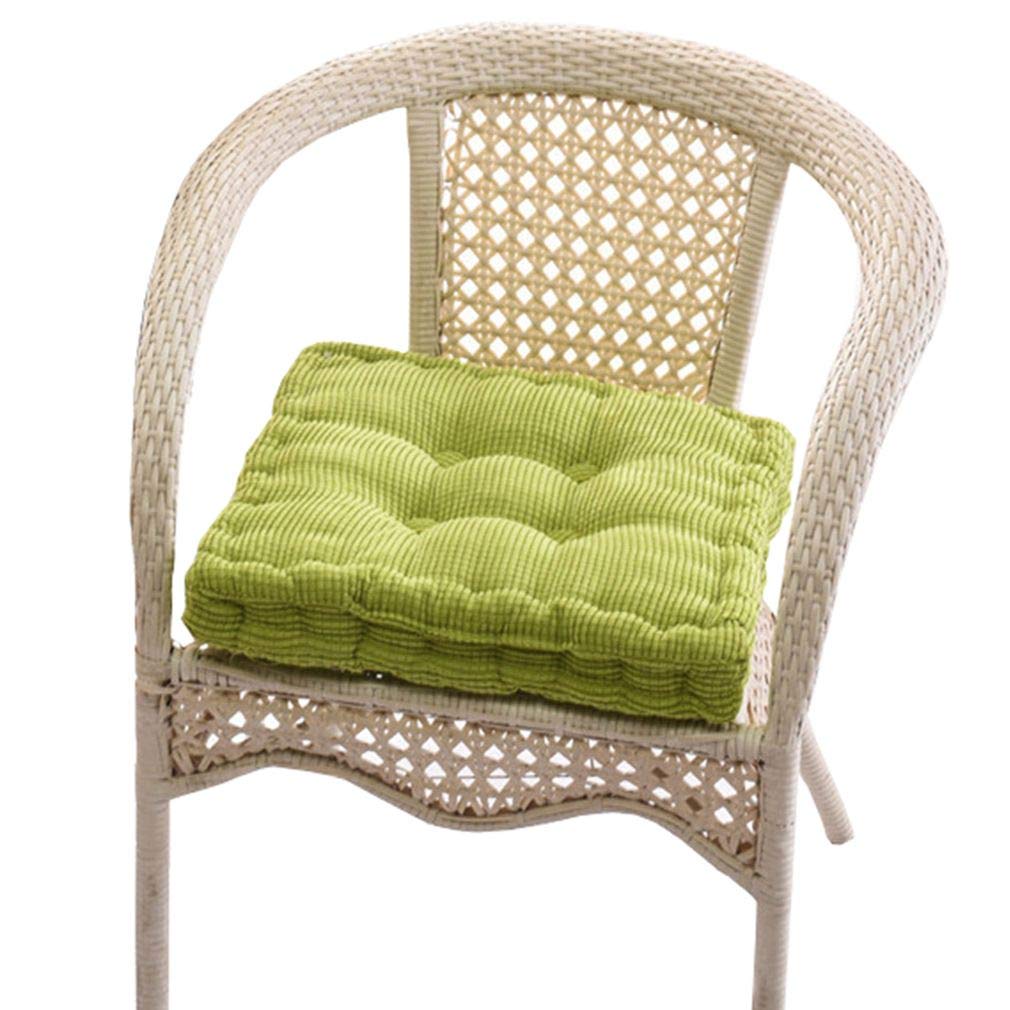 Cojín cuadrado para silla de comedor verde 45x45 cm de sala de estar