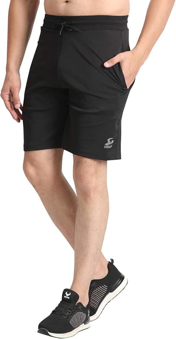 OWERRIA FIT 4 Way Lycra Shorts Half Pants for Men Combo Pack 2 (M