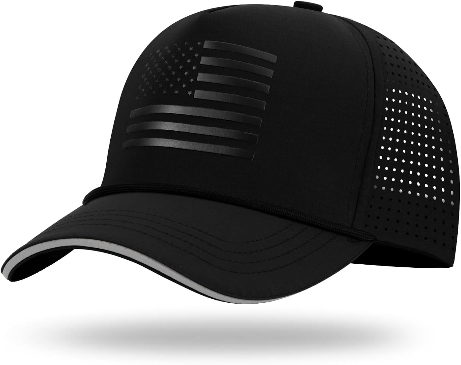 Oversize XL XXL XXXL American Flag Trucker Hat, Waterproof Quick Dry Snapback Hats, Large USA Baseball Cap for Men Big Heads