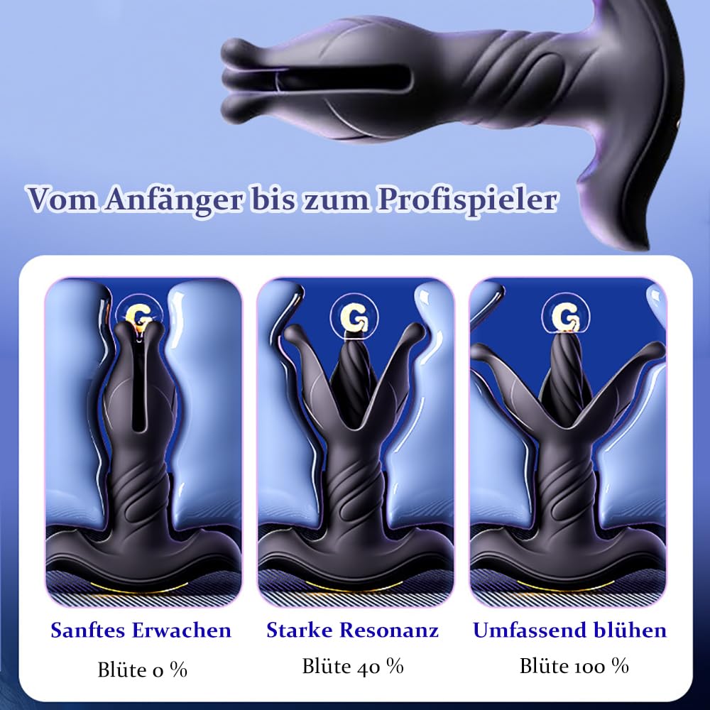 Elektrischer Dildo Penis Anus Dual Purpose Vibrator mit 9 Teleskop Vibrationsmodi Vaginal G-Punkt Stimulation Anal Prostata Vibratoren Masturbator Sex Spielzeug Analplug für Männer Frauen