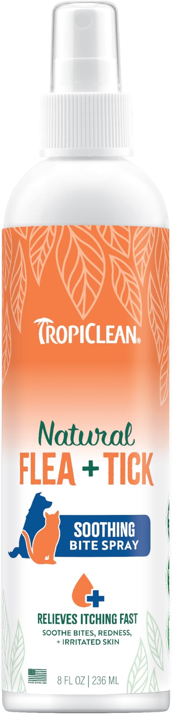 Image showcasing Tropiclean Flea & Tick Home Spray - Maximum Strength - Kills Ticks ...
