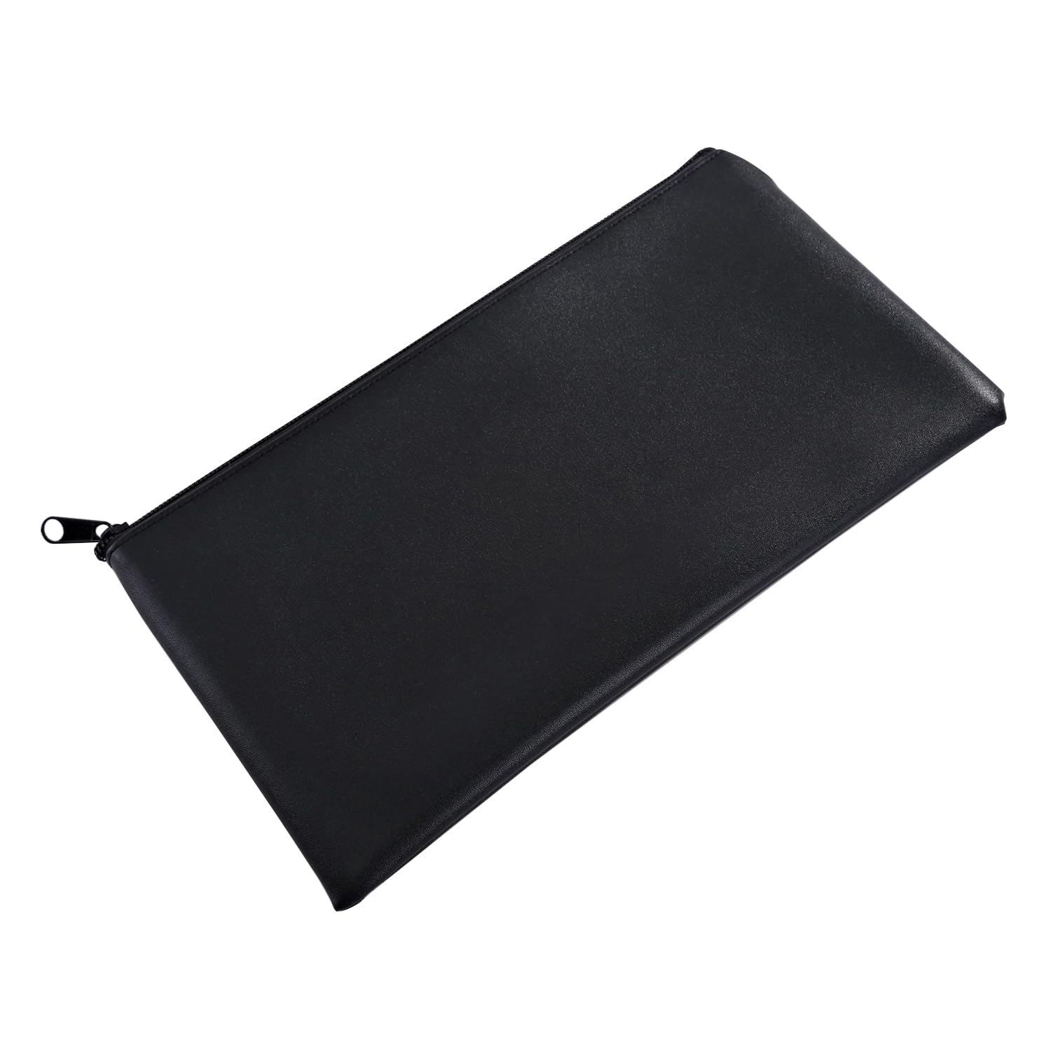 Cartera para documentos Piel sintética negra 28 x 15,5 cm con cremallera