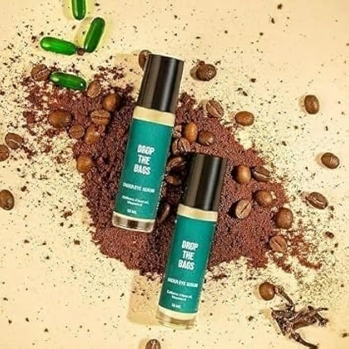 Drop the Bags Under Eye Serum for Dark Circles for Women & Men with Caffeine, Clove Oil & Vitamin E helps Reduce Dark Circle, Puffiness, Finelines - 10ml