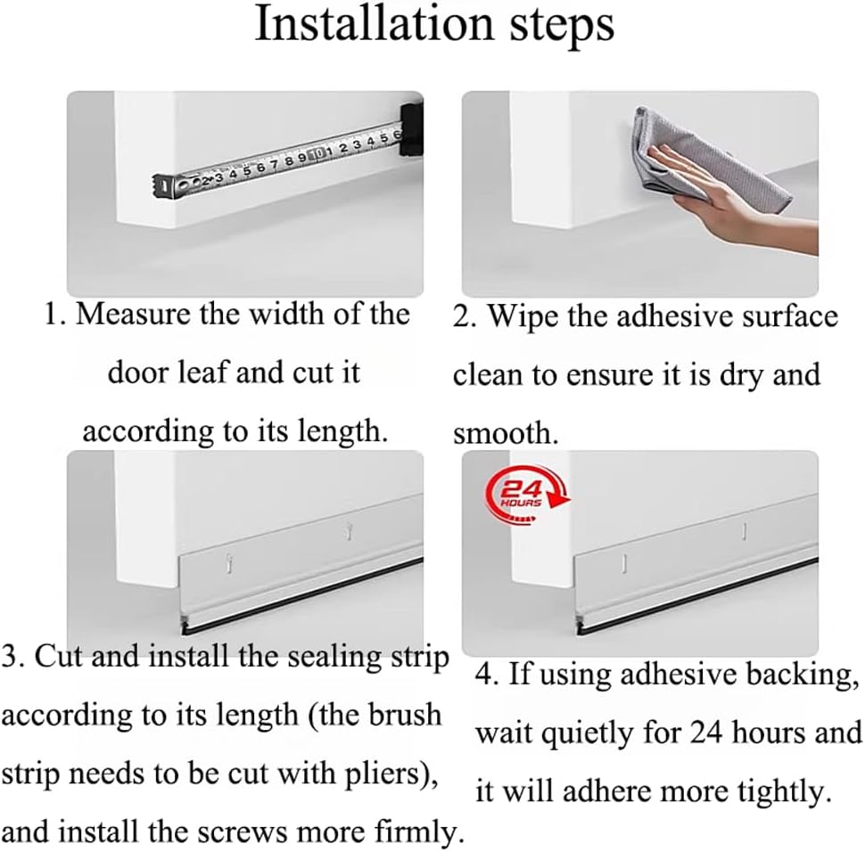 Metal Door Draft Stopper,Aluminium Mice Sweep Windscreen Dust Seal Stripping,Under Door Draught Excluder Bottom Mouse Blocker for Home Doors Rodent Proof (Brown,47.24×3.5inch)