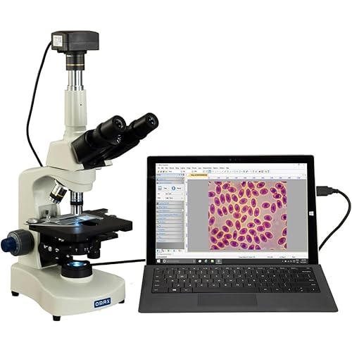 OMAX 40X-2500X USB3 18MP Digital Phase Contrast and Darkfield LED Trinocular Compound Microscope