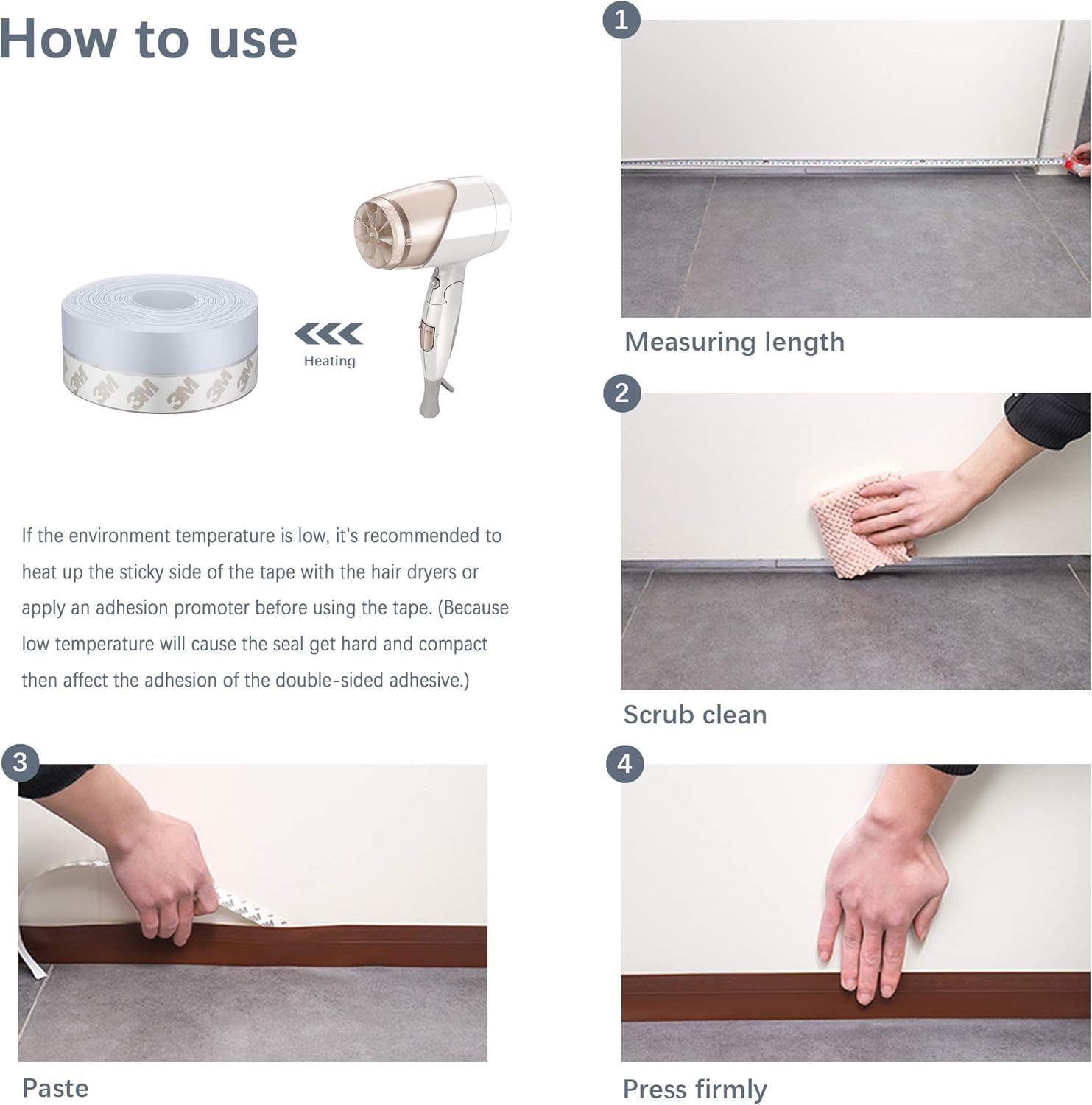 5M/16ft Weather Stripping Door Seal Strip, Door Bottom Seal Strip Tape for Gaps of House Glass Shower Window (25MM, Transparent)