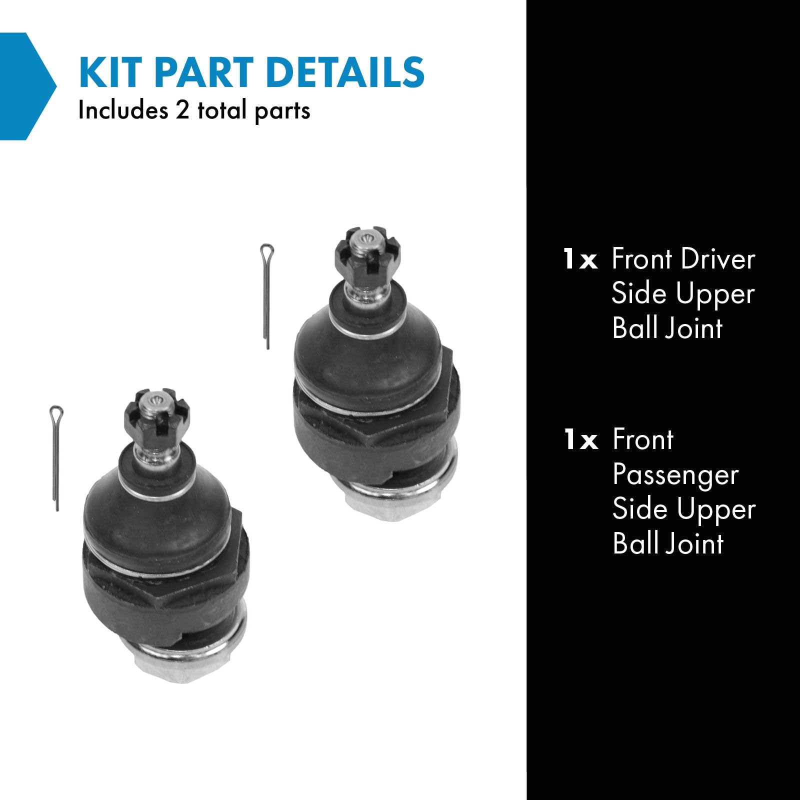 4-Piece Front Suspension Kit: Upper Control Arms & Lower Ball Joints For Acura CL, Honda Accord, Odyssey (1994-1999) 2 thumbnail image