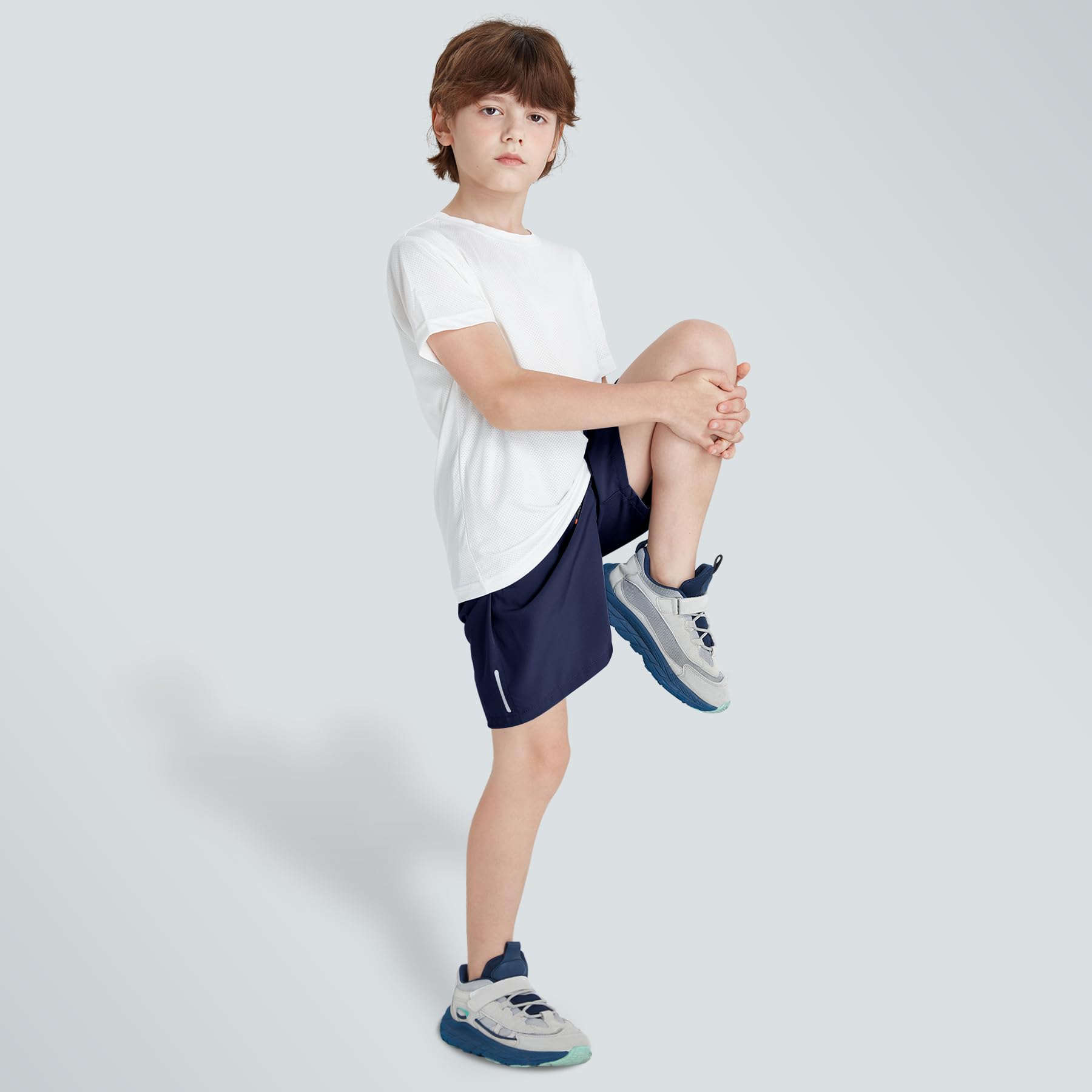 Pantalones cortos de secado rápido para niños, atléticos, para correr al aire libre