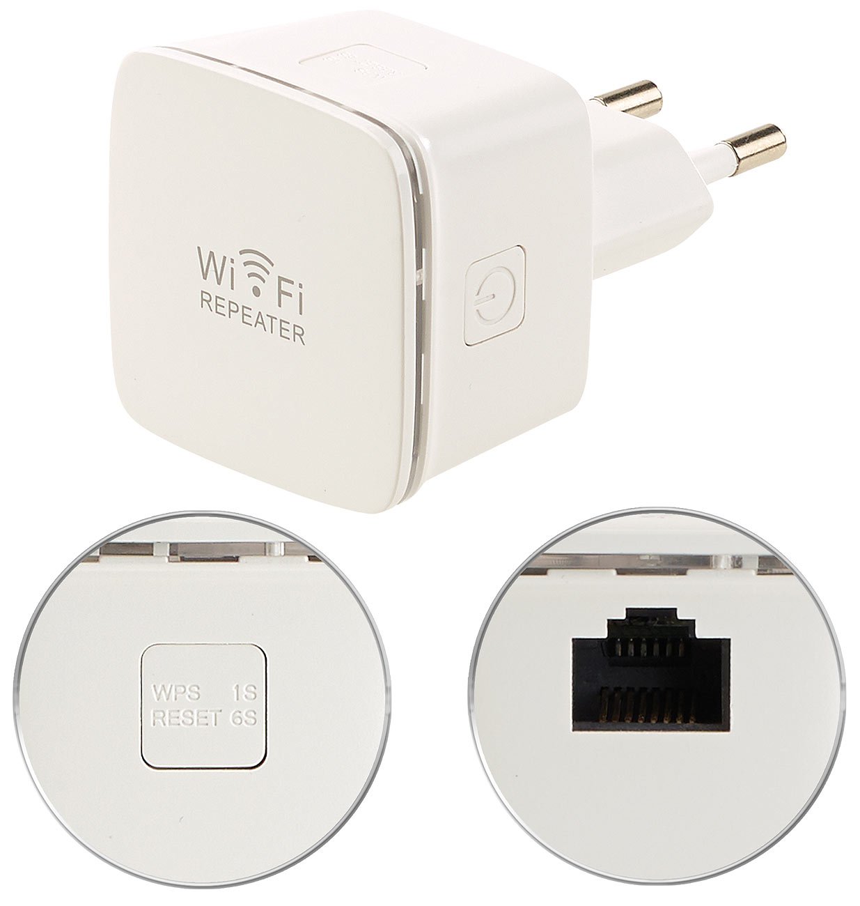 7links 2er-Set Mini-WLAN-Repeater WLR-350.sm mit Access-Point & WPS-Knopf