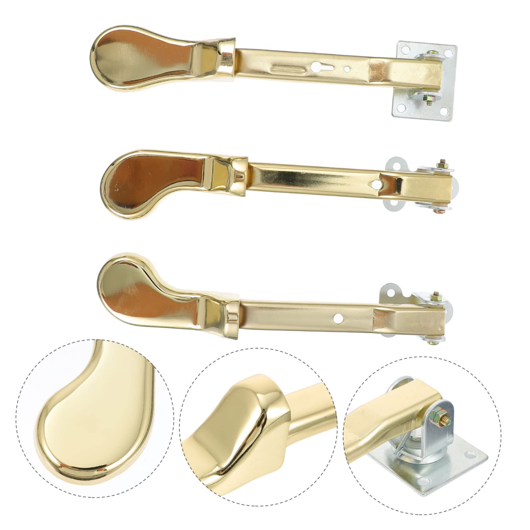 UPKOCH Pedali per Pianoforte Verticale Professionali 3 Pezzi in Metallo Oro Antiruggine Accessori per Pianoforte Casa e Studio
