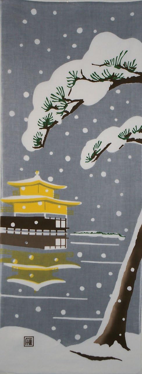 Asa no Ha Art Tenugui-Seasonal Tradition-1 Winter in Japan