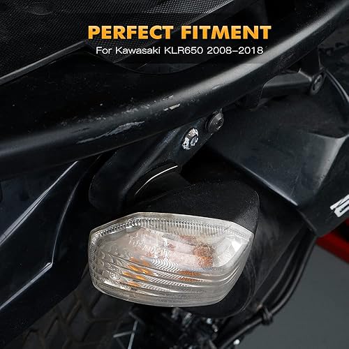 Miniatura 5 de NICECNC Kit de eliminación de tallo intermitente delantero y trasero negro adaptador de placa adaptador de señal de giro compatible con Kawasaki KLR