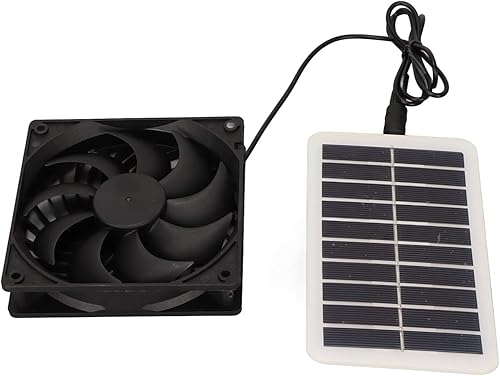 Miniatura 9 de Ventilador de escape de energía solar de 15 W, ventilador de ventilación de panel solar para casa de mascotas, RV, furgoneta, cobertizo,