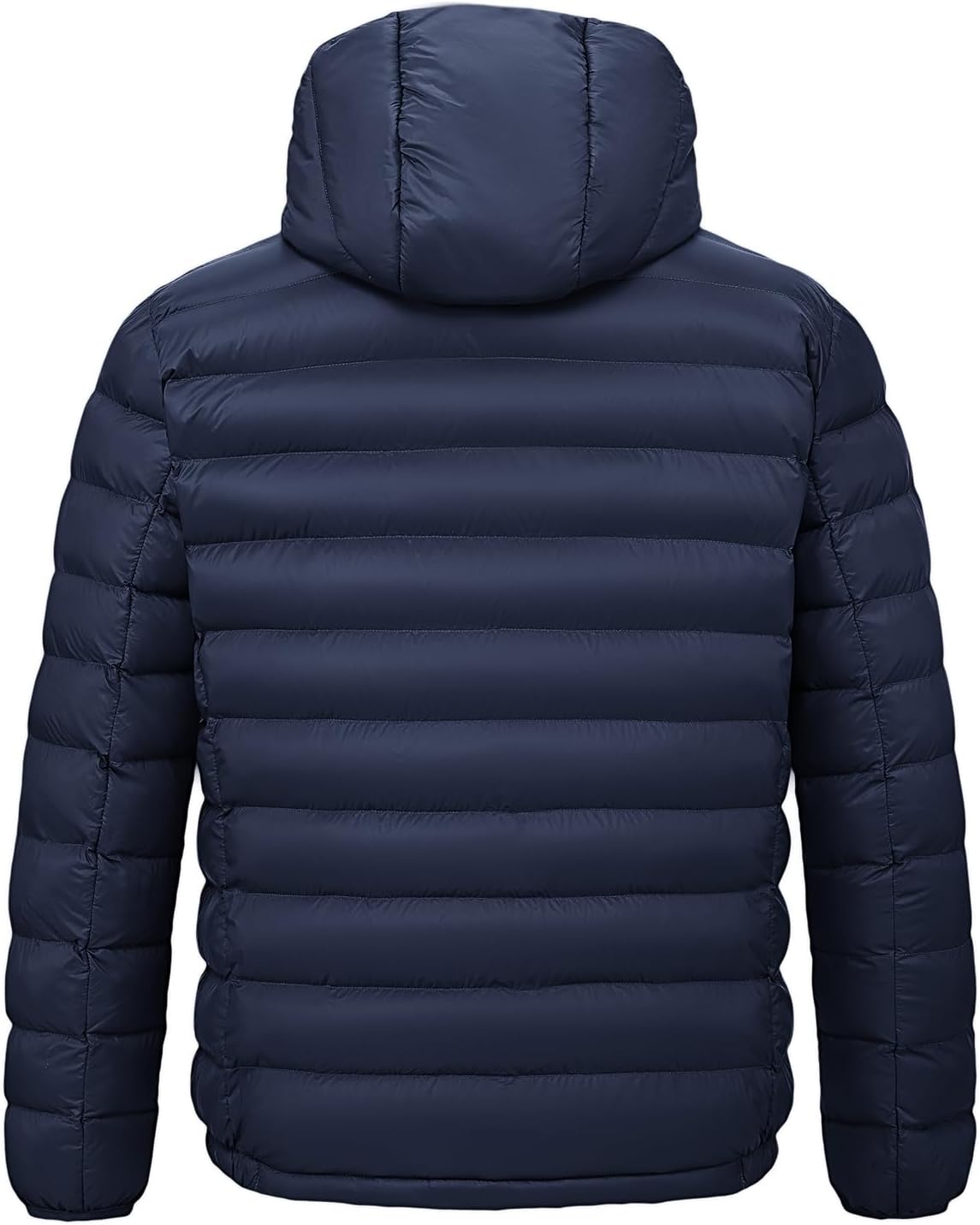 BGOWATU Men's Puffer Jacket with Hood Packable Lightweight Water-Resistant Outdoor Winter Coat for Snow Ski Travel - Image 2