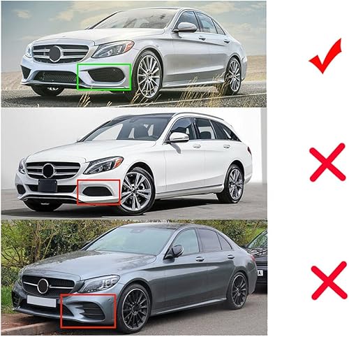 Miniatura 2 de Corp 2X Parachoques delantero inferior antiniebla rejilla izquierda derecha compatible con Mercedes Clase C W205 Sedan C205 Coupé A205 Convertible