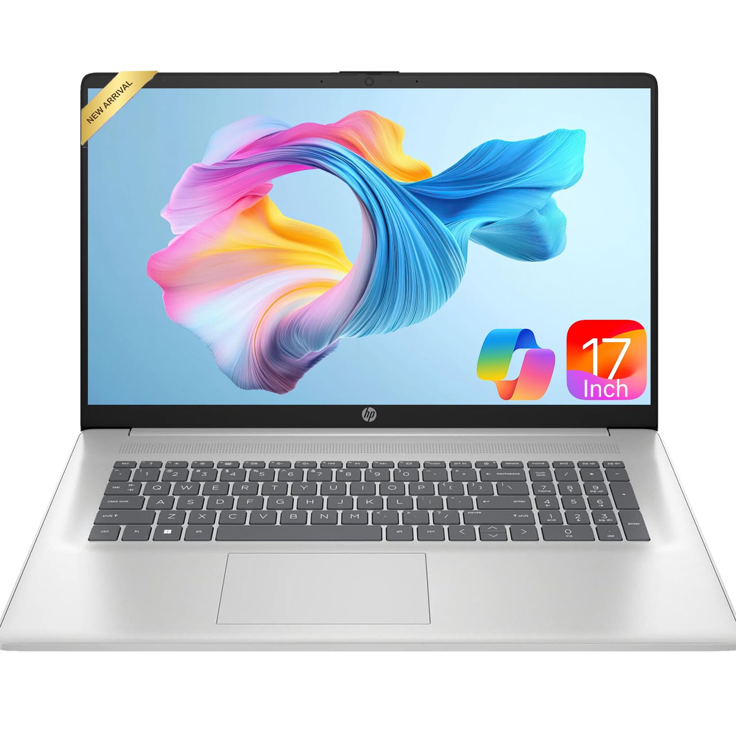 HP 17 Inch FHD Laptop 2026 Edition, AMD Ryzen 5 7430U 6-Core Processor, 16GB RAM, 512GB SSD, USB-C, Wi-Fi 6, Windows 11, Long Battery, Large Screen for Home, Office & Study