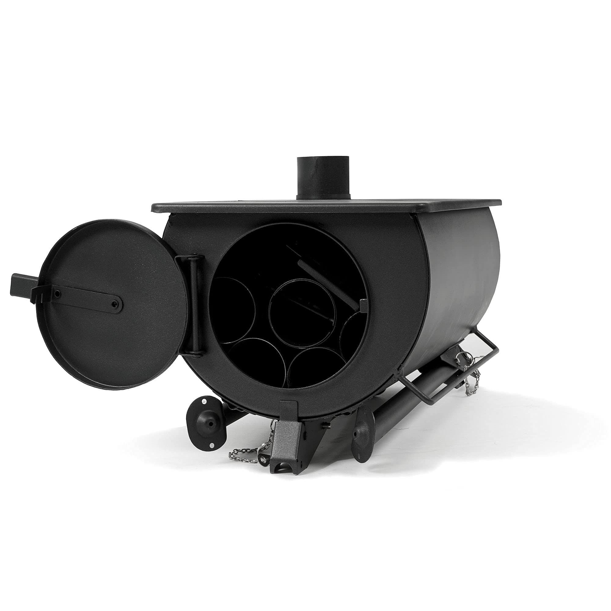 CampFeuer Zeltofen | 58 x 86 x 240 cm | schwarz | Tragbarer Holzofen für Camping, Outdoor, Zelt | Zeltheizung Camping, Zeltofen Holz | Tent Stove, Zelt Ofen Outdoor | Outdoorofen, Campingzubehör