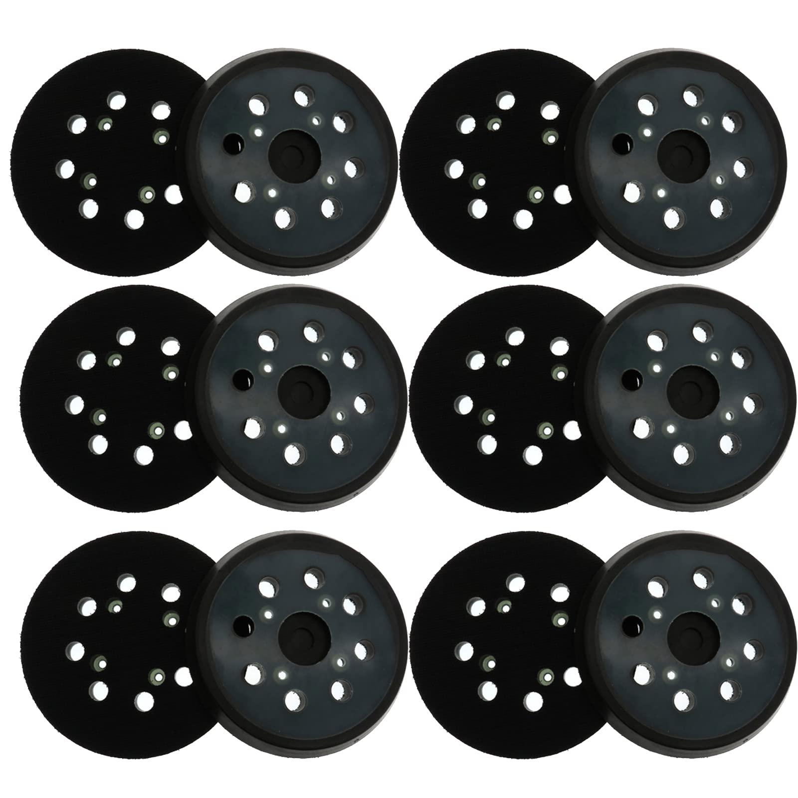5 pollici 8 fori gancio e loop levigatrice sostituzione pad per la maggior parte delle levigatrici orbite casuale 125 MM 12 PZ
