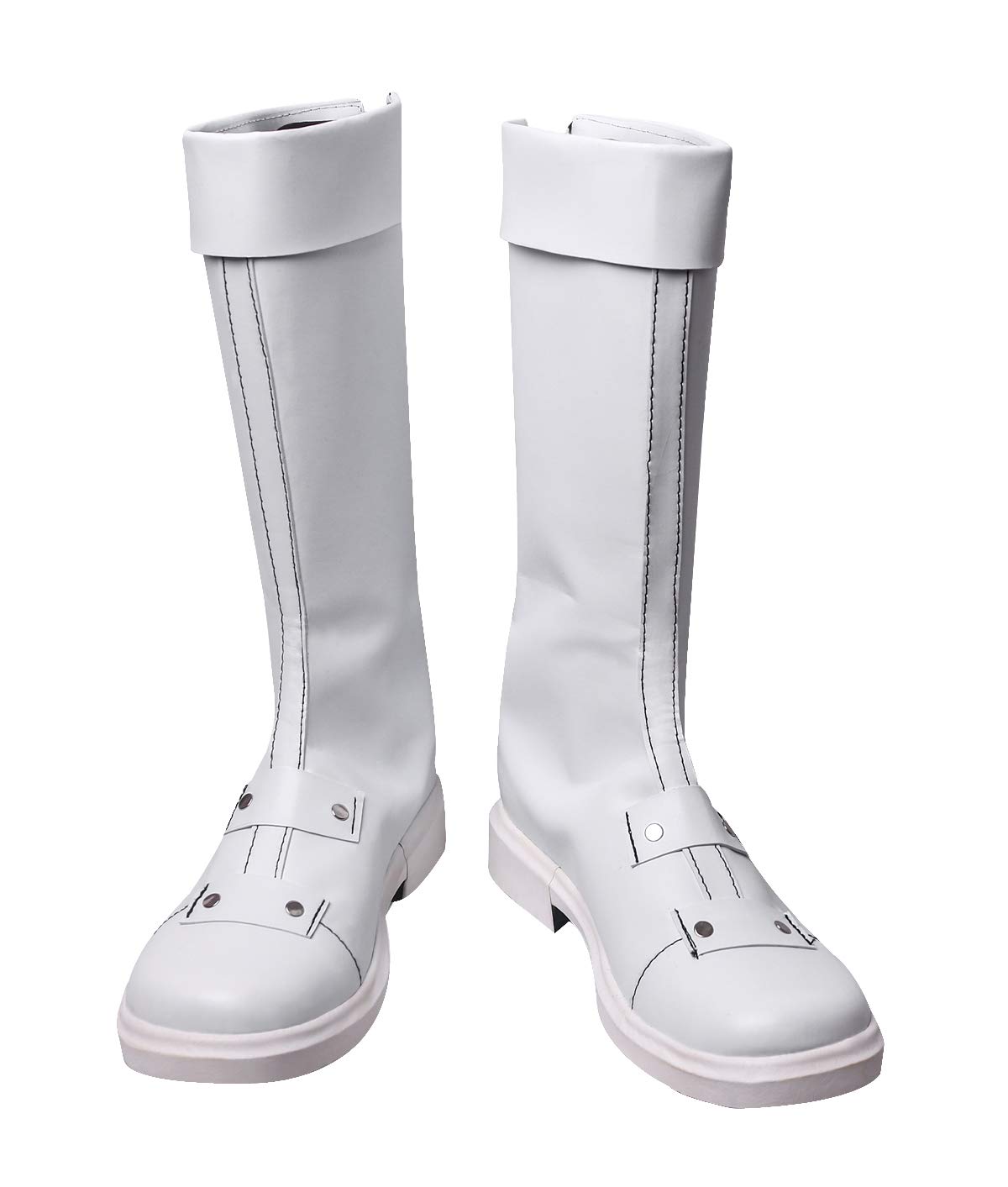 White Knee High Cosplay Boots Anime PU Leather Shoes