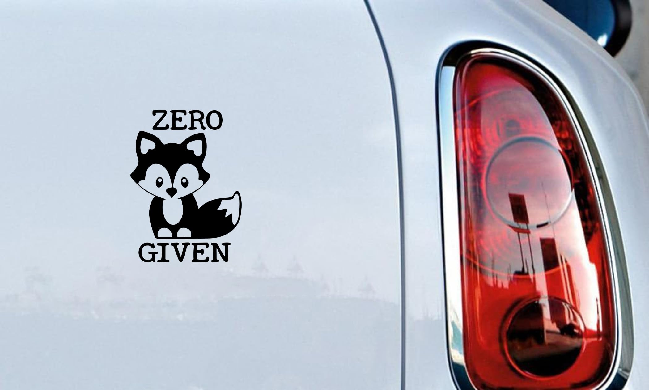 D STICKY COMPANYZero Fox Given Sarcastic Funny Sticker for Car, Bike, SUV, Truck, Helmet, Laptop, Water Bottle, Notebook, Decal Window, Guitar, Skateboard, Bumper Vinyl Waterproof Sticker 5 inch (Black)