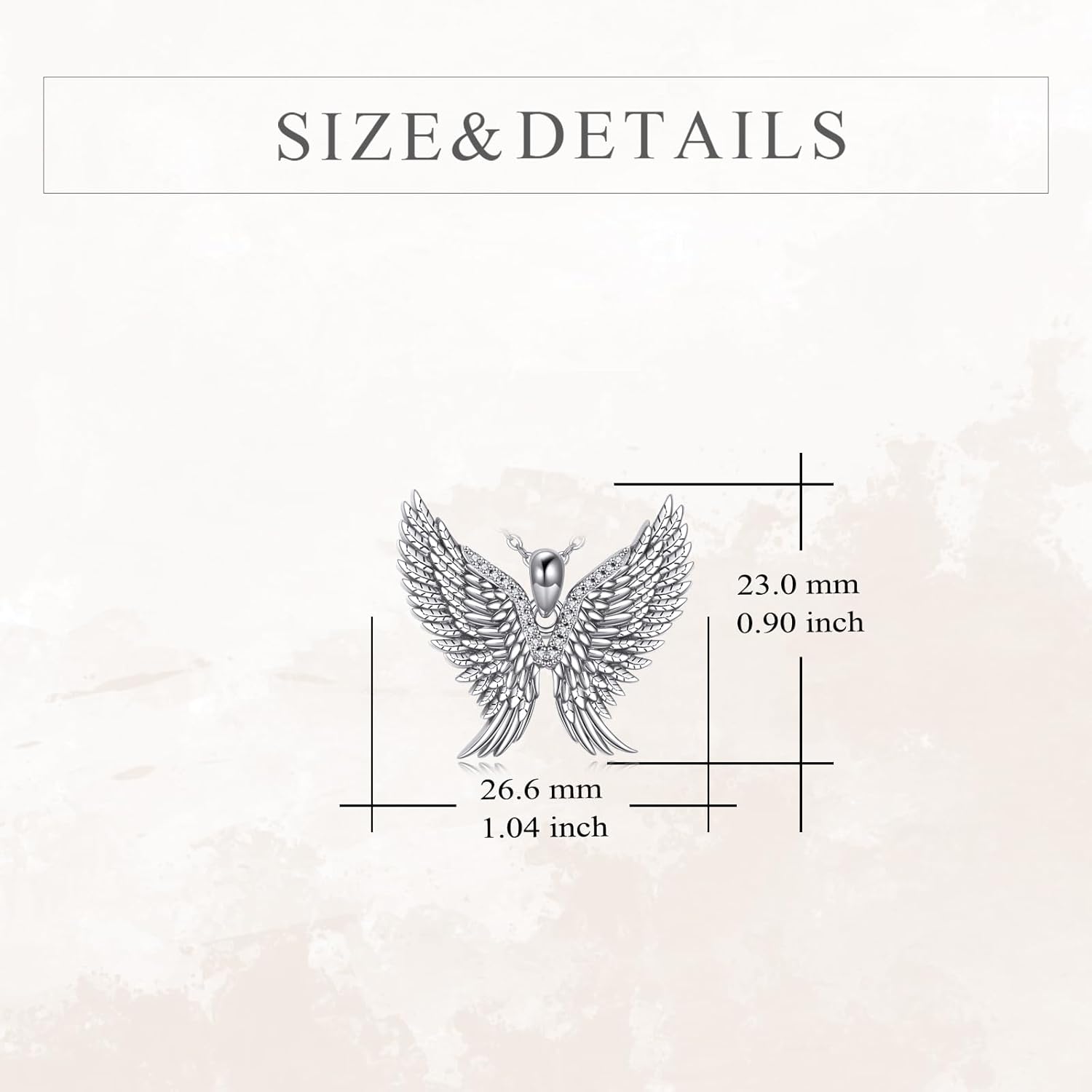 YFN Wing Necklace Sterling Silver Angel Wing Pendant Necklace Wing Jewelry for Women Angel Gifts for Women - Image 4