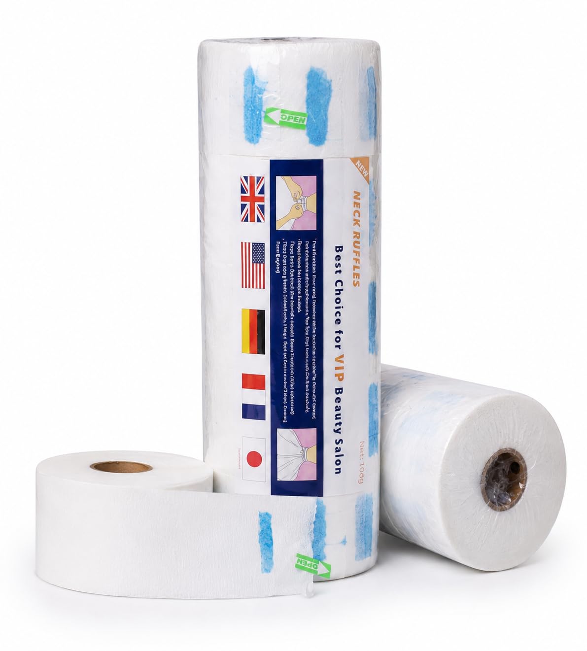 Lumiq Professional Disposable Neck Paper Strips Roll for Hair Cutting, Shaving, Salon, Spa & Barber Shop Use – Soft, Hygienic, Stretchable Neck Ruffle for Hairdressing & Styling Protection-image-4