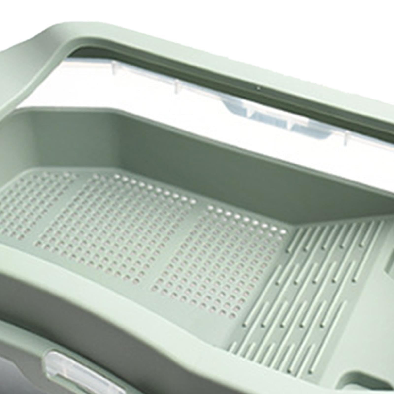 Acuario para Tortugas Hábitat de Reptiles Caja de Estanque Terraza Desmontable de Sol Resistente Material Adecuado para el Cuidado de, Verde, Individual