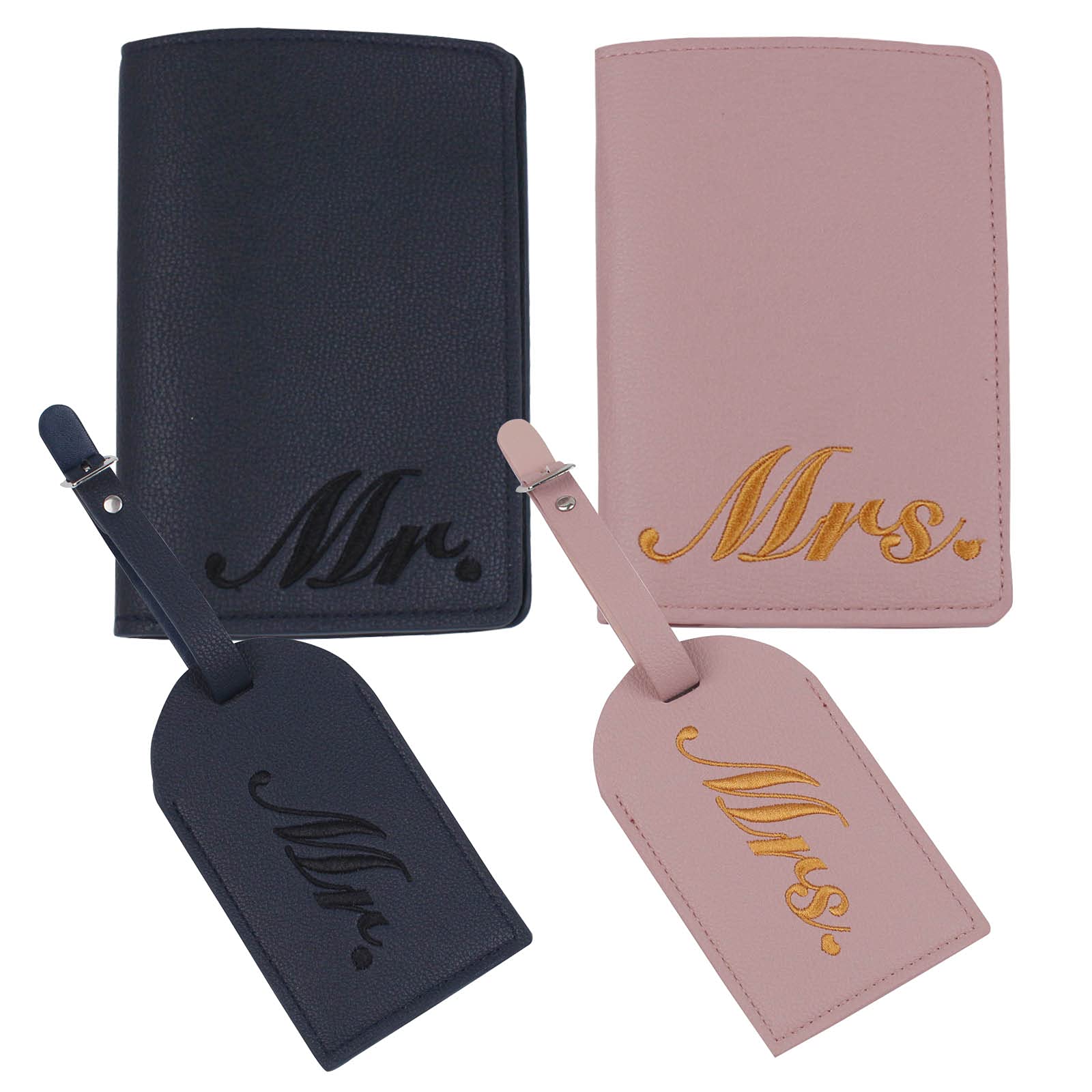 SnogisaMr and Mrs Passport Wallets Travel Holder Set, honeymoon essentials, Travel Luggage Tags Passport Cover, Couple Travel Luggage Tags Passport Cover - Wedding Bridal Shower Gift