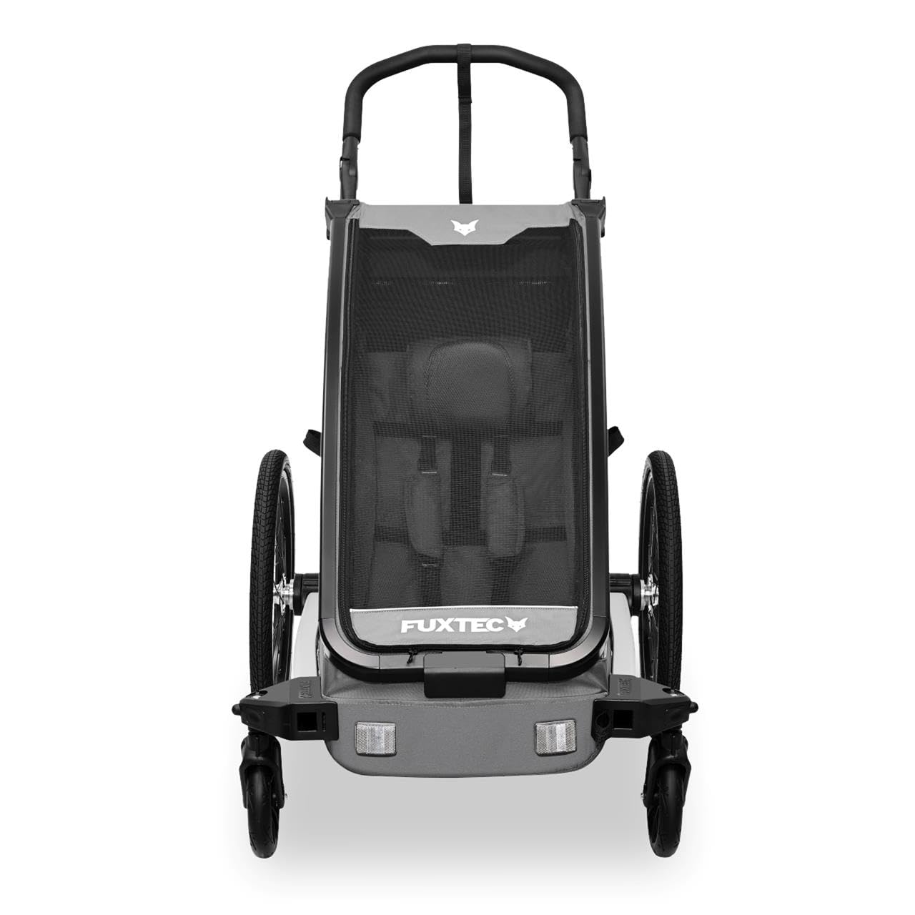 FUXTEC Remorque de vélo FX-FA1S pour enfant, poussette de jogging, charge 35 kg, pliable