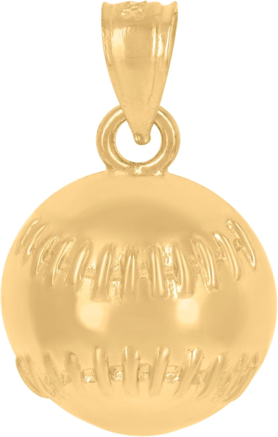 10kt Yellow Gold Mens Baseball Sports Charm Pendant