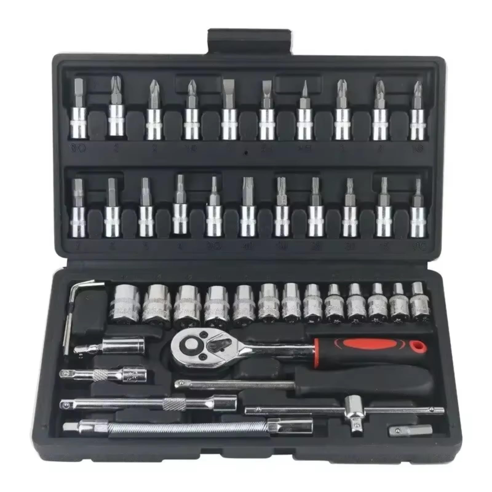Maletín herramientas multiusos Juego Mano 46 ​​Uds. Juego Llaves Trinquete Caja Herramientas Combinada Multiusos Con Kit Destornillador Herramientas Mano Herramienta Trinquete Y Estuche