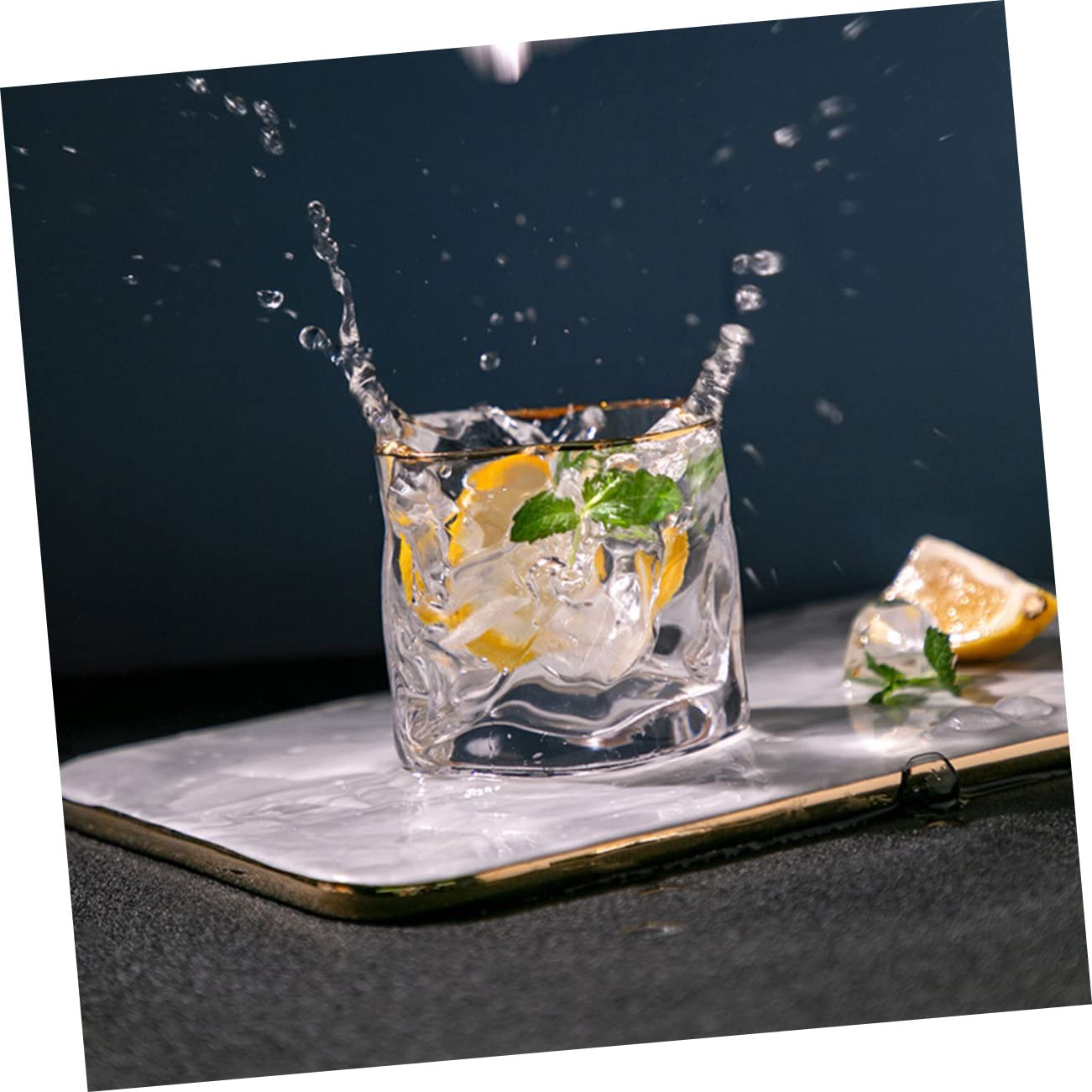 2piezas Vasos De Vidrio para Whisky De Copa De Vino y Cerveza Bebida Transparente para Bar y Hogar para Fiestas y Reuniones