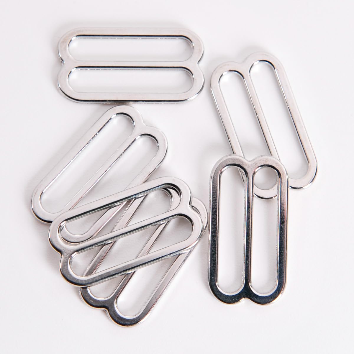 Porcelynne Silver Metal Alloy Replacement Bra Strap Slide - 3/4" (19mm) Opening - 200 Pieces