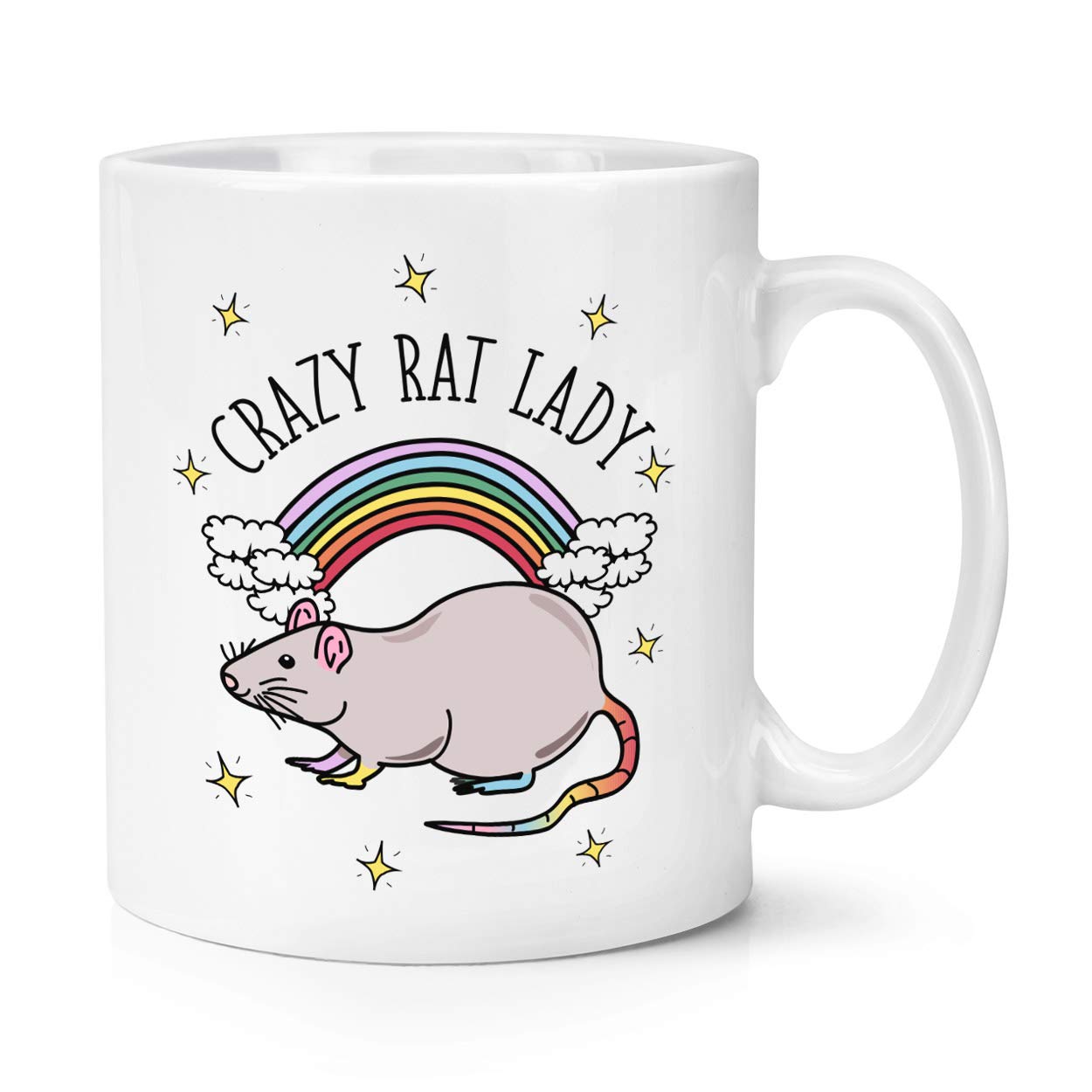 Rainbow Crazy Rat Lady 10oz Mug Cup