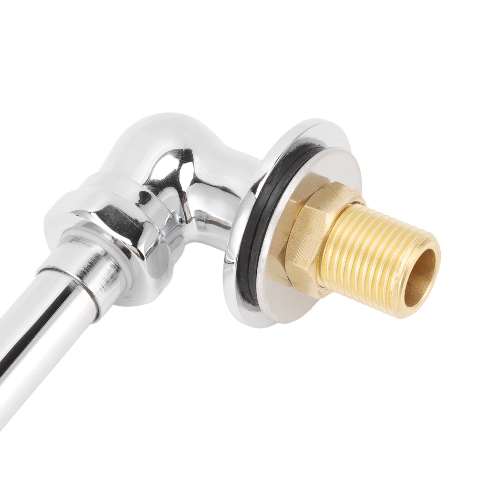 Grifo de Acero Inoxidable con Pedal Rosca G1/2, Grifo de Lavabo con válvula de Rodilla para Montaje en Pared, Ideal para hospitales, Laboratorios y baños.