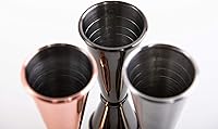 Vista 8 de BARIANTTE - Jigger de cóctel para bartending, vaso de chupito japonés de 2 onzas, 1 oz, color negro