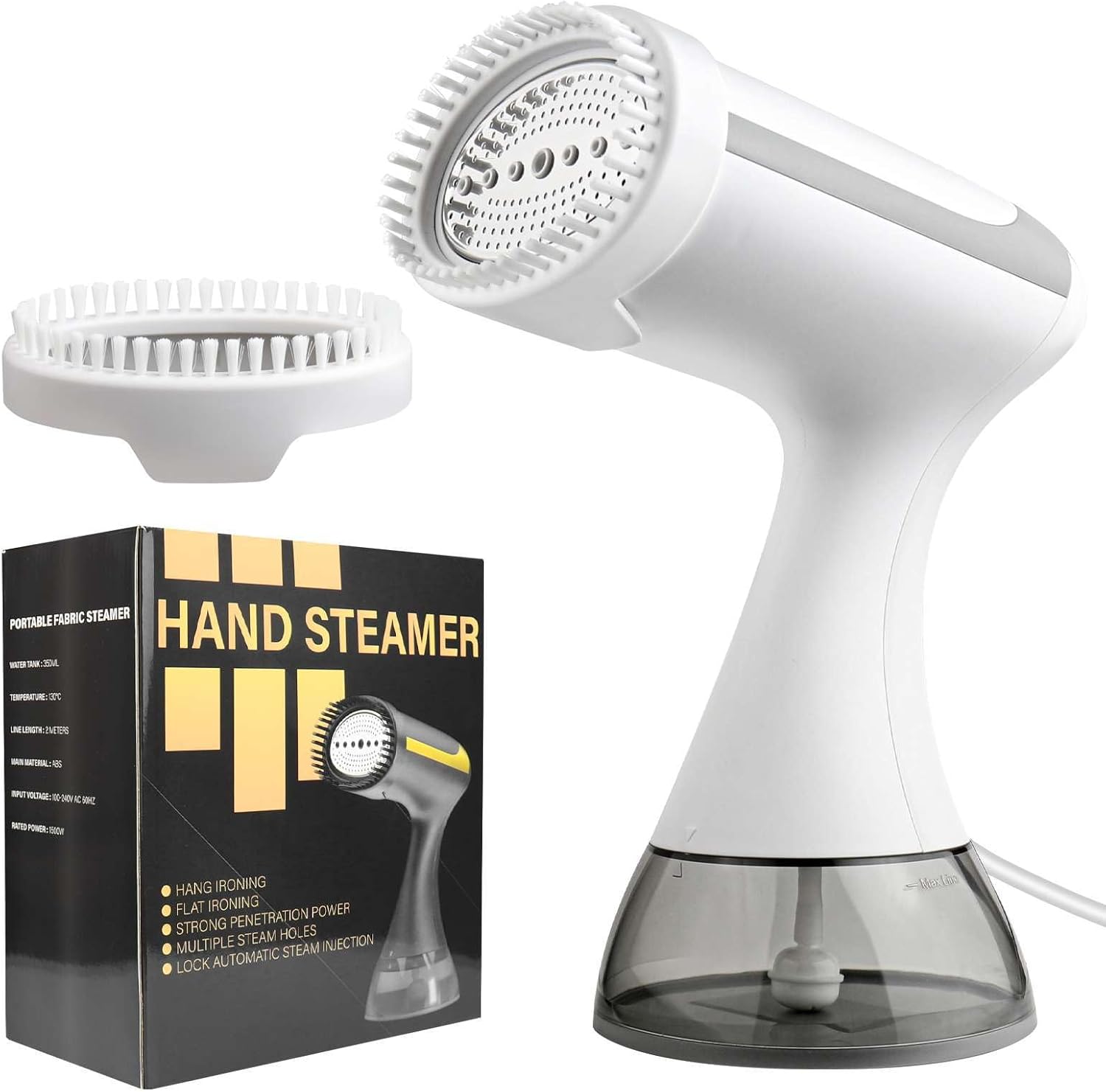 Steamer for Clothes, Handheld Clothes Steamer, 1500W Powerful Garment Steam Iron, Wrinkles Remover for Garment, Curtain and Bedding