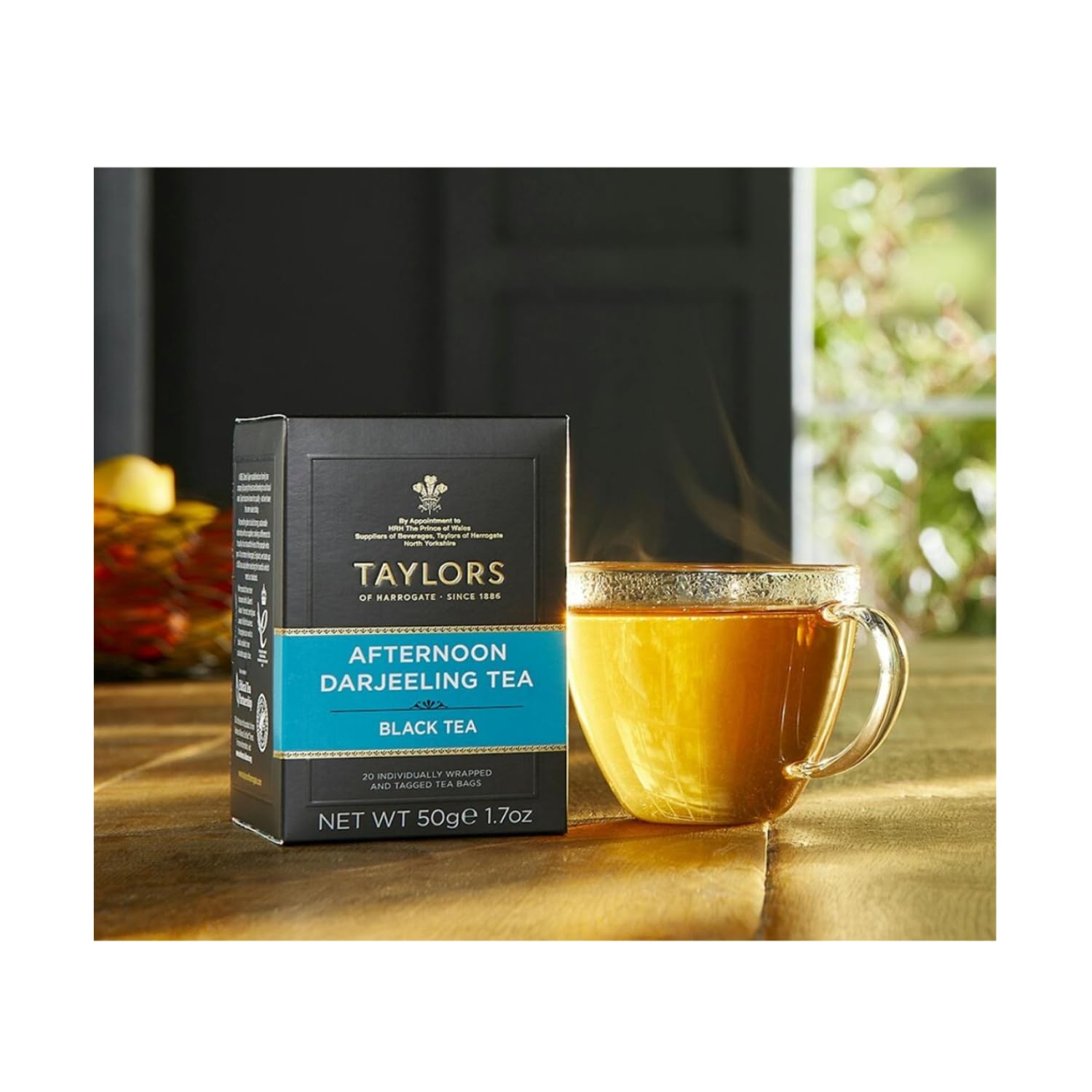 Taylors® | Tè Nero Indiano Regione Darjeeling | Tè Nero Delicato Floreale con Note Uva Moscato - 6 Scatole da 20 Filtri Ognuna