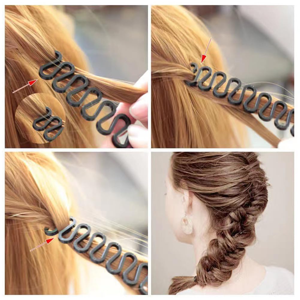 Hair Braiding Tool Stick Fishbone French Plait Hair Braiding Tool Easy Plait Hair Sport Braider Hair Styling Tool Accessories