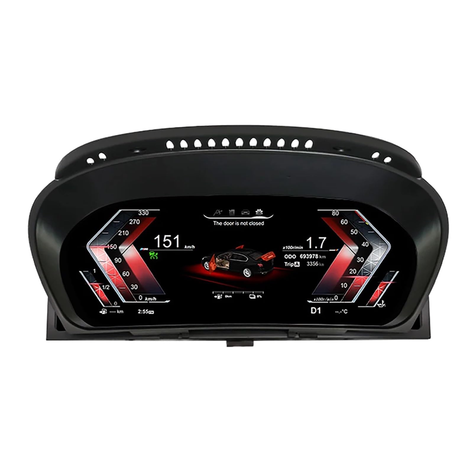 EGUIAS Car Digital Speedometer 12.3" Linux Car LCD Dashboard Fit For BMW X5 E70 X6 E71 2006-2013 CCC CIC Instrument Cluster Panel Virtual CockPit(With carplay)