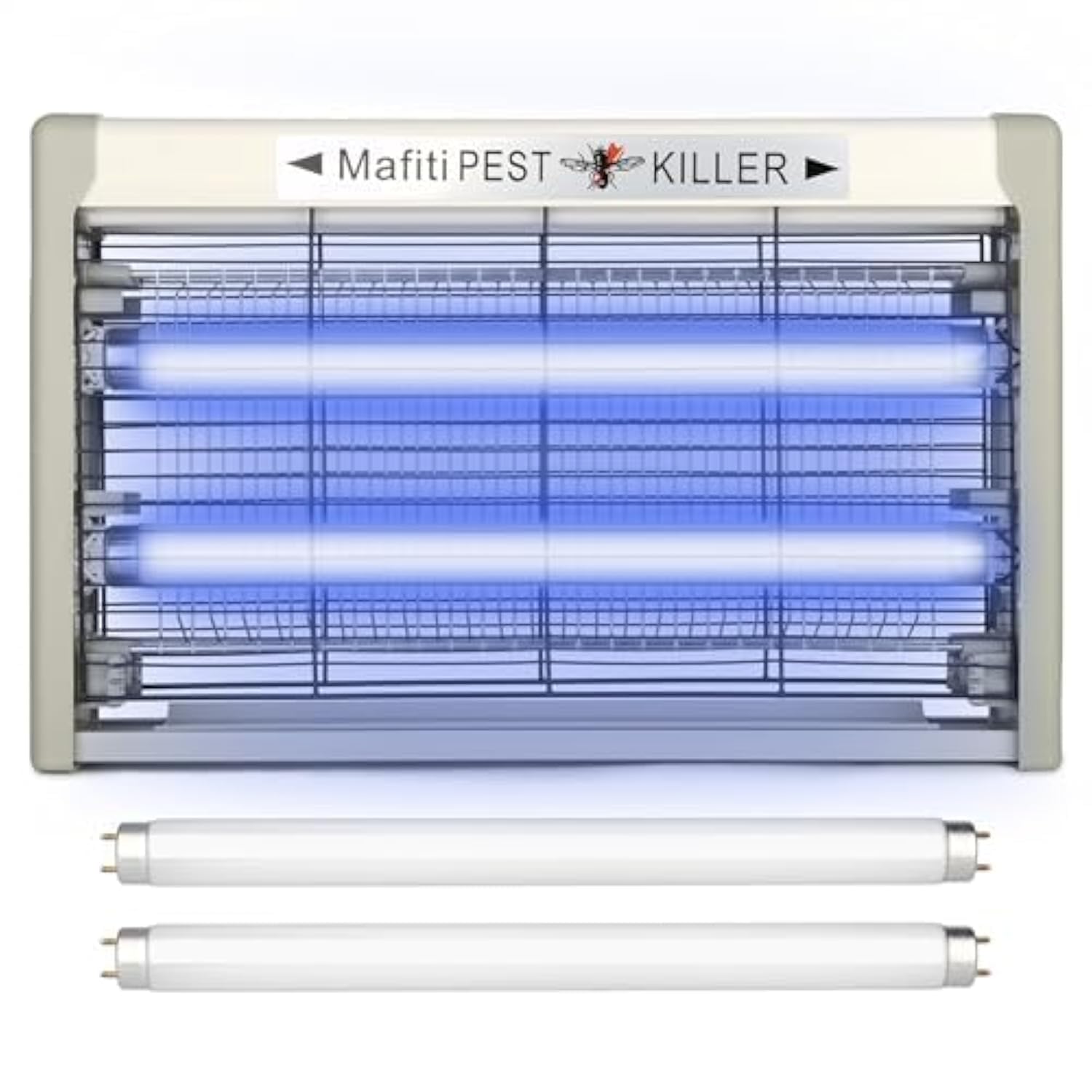 Fly Killer,Electric Insect Killer Indoor Mosquito Zapper Attracting Flies with UV Light 20W for Kitchen,Home,Indoor Garden Yard Commercial or Domestic Usage (grey-lamp set)