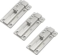 Vista 1 de Cerradura de pestillo deslizante, 3 piezas de 3 pulgadas de bloqueo de pernos de puerta corredera, cerradura de pestillo deslizante de puerta